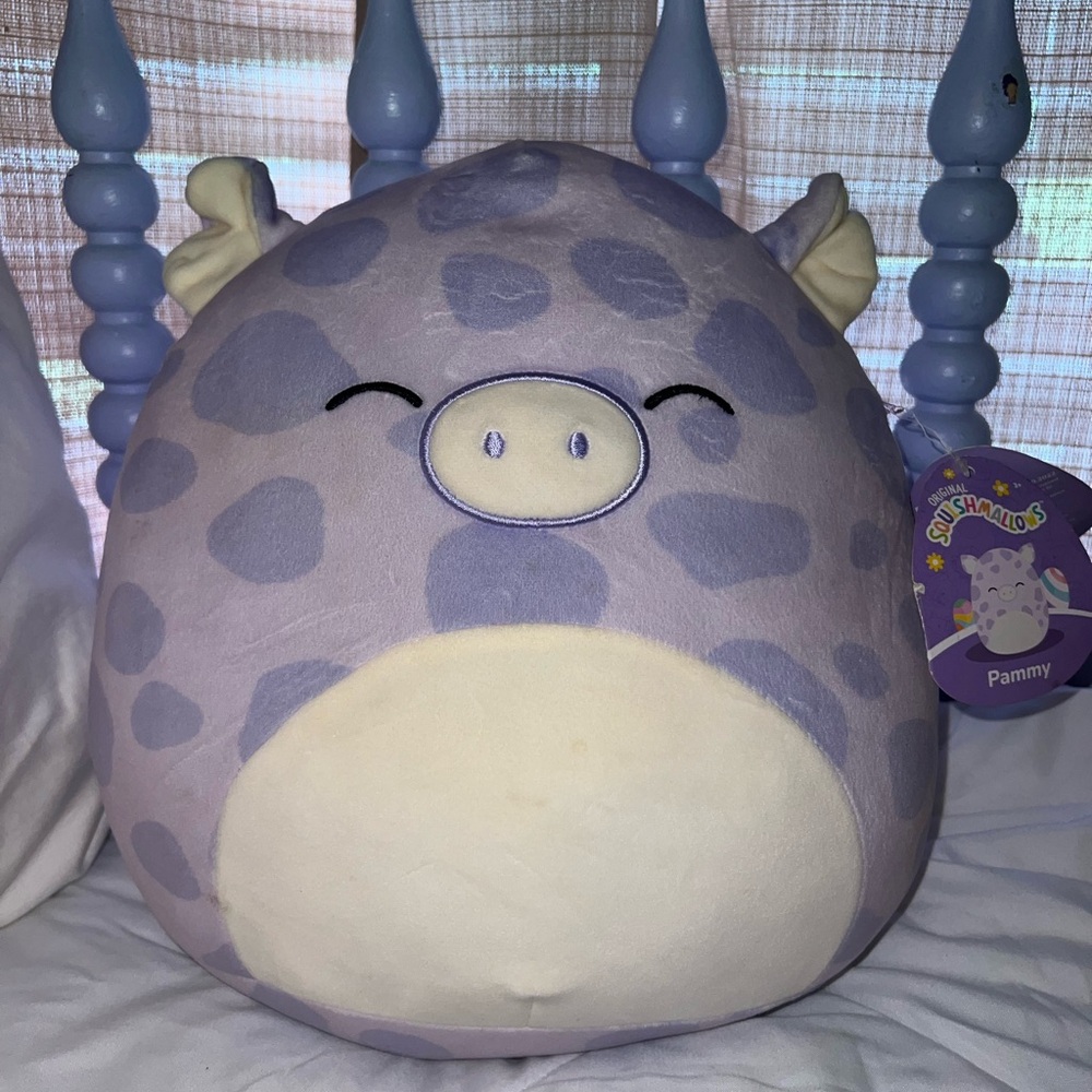 Squishmallows Purple and Cream Accent Pillow- Pammy NWT